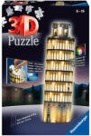 Ravensburger Puzzle 3D Led Turnul Din Pisa, 216 Piese (RVS3D12515)