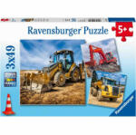 Ravensburger Puzzle Utilaje Constructii, 3X49 Piese (RVSPC05032) - ejuniorul Puzzle