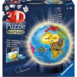 Ravensburger Puzzle 3D Luminos Glob Pamantesc, 72 Piese (RVS3D12184) - ejuniorul