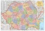 Harta de perete Romania Administrativa 122x88 cm sipca plastic