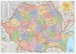  Hartă de perete România administrativă - ediția 2004 mărime 160x120cm