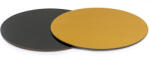 Decora Platou Tort Rotund 2 Fete, Negru Auriu, O 24 x H 0.3 cm (932550) Tava
