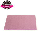 Decora Platou Tort Patrat Roz, 15 x 15 x H 1.2 cm (931809) Tava