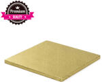 Decora Platou Tort Patrat Auriu, 30 x 30 x H 1.2 cm (931713) Tava