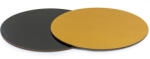 Decora Set 50 Platouri Tort Rotunde 2 Fete Negru Auriu, O24xH0.3 cm (5933111) Tava