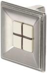  Citterio Giulio XR29 gombfogantyú, nagy, 32 mm, matt nikkel / porcelán (F003244)