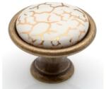  Bútorfogantyú, gomb antikolt bronz ARANCSFÜST, ÁTM: 34 PORCELÁN PORCELÁN (10007550288)