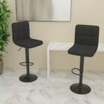 vidaXL Scaune de bar, 2 buc. , negru, material textil (334288)