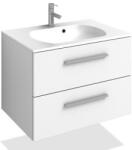 TBOSS Elka 70 fürdőszobabútor alsó szekrény mosdóval (magasfényű fehér színben)