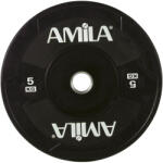 AMILA Олимпийски Гумиран Диск AMILA Black W Bumper Slim 50mm 5Kg - 2бр