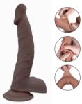 Mokko Toys Dildo Carlo Sliding&Bendable, TPE Strat Dublu, Maro, 23 cm, Mokko Toys Dildo