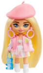 Barbie Papusa Barbie Extra Mini Minis cu par si accesorii, 8 cm, HLN48 Papusa