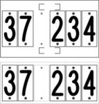 Metz Számtábla "7" STF077 fehér alap fekete karakter oszlopkapcsolóhoz dibond 68mm (1300110158) (STF077) (MZ-STF077)