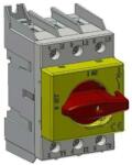 Technoelectric SD2 3x80A Moduláris terheléskapcsoló, 3x80A, 0-1 állás, közvetlen vészhelyzeti kar (piros/sárga) (19216) (19216)