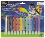Derform Set creioane pictură pe față retractabile Kidea, 12 culori