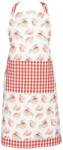 Clayre & Eef Sort bucatarie bumbac alb rosu Mere 70x85 cm (APY41)