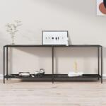 vidaXL Masă consolă, negru, 200x35x75, 5 cm, sticlă securizată (331709)