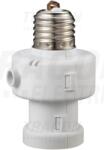 TRACON Alkonykapcsolós foglalat beépített kikapcsolás-időzítővel 230V, 50 Hz, E27, 1/2/4/8/12 h, 5-15lux, IP20 (ALK-472)