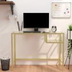 vidaXL Birou de calculator transparent 100x36x74 cm sticlă securizată (331625)