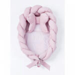 BELISIMA Fonott babafészek kisbabák számára Velvet Belisima pink - pindurka