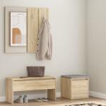 vidaXL Set de mobilier pentru hol, stejar sonoma, lemn prelucrat (3082047) - maryon Garderoba