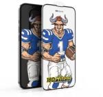 OX Apple iPhone 14 Pro (6.1) OX Warrior Mr. Sports airbag strapabíró üvegfólia átlátszó (fekete keret)