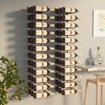 vidaXL Suport sticle de vin, de perete, 36 sticle, 2 buc. , alb, fier (340889) - maryon Suport sticla vin
