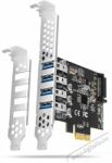 AXAGON PCEU-43RS 4db USB 3.2 gen1 portos PCI-Express kártya