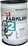  FarmLine Unicorn 2 villanypásztor vezeték (Hossz: 200 m | Szélesség: 20 mm | Vezetőszálak: 6 x 0, 16 mm Niro | Ellenállás: 7, 34 Ohm/m | Szakítószilárdság: 90 kg | Ajánlott kerítéshossz: 400 m | Fehér