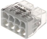 WAGO Vezetékösszekötő 8 vez. laprugós 8x0, 5-2, 5mm2-ig tömör vezetékhez, átlátszó (2273-208) (2273-208)