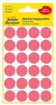 Avery Etikett címke, o18mm, jelölésre, neon 24 címke/ív, 4 ív/doboz, Avery piros (3172)