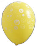 Balloons World Smiley sárga lufi, körbe nyomott 10 db/cs