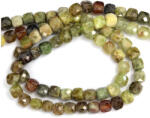  Granat Verde Cub Fatetat Margele Pietre Semipretioase Bijuterii - 4x4 mm