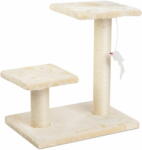  3 szintes macska kaparófa lógó egér játékkal - 40 cm (60053)