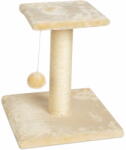  2 szintes macska kaparófa bolyhos játékkal - 32 cm (60052)