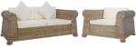 vidaXL Set de canapele cu perne, 2 piese, natural, ratan (278601) Canapea