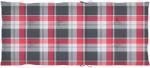 vidaXL Perne scaun spătar înalt 4 buc. roșu carouri 120x50x3 cm textil (314126)