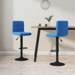 vidaXL Scaune de bar, 2 buc. , albastru, catifea (334309)