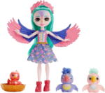 Mattel Enchantimals Family of Parrots Filia Finch Doll + figures (HKN15) - pcone Papusa