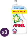 Ariel INGYENES SZÁLLÍTÁS - Ariel Folyékony mosószer, Sensitive Skin Clean & Fresh 3x5 liter (300 mosás) - pelenka