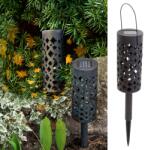 AVEX Set 4 lampi solare de gradina cu picior si agatatoare tip Felinar cu LED