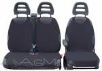 RapidAuto Huse scaune auto tip maieu pentru masini tip VAN 2+1 , din bumbac, culoare Navi Blue AutoDrive ProParts