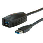 Roline USB 3.2 Gen1 aktív repeater kábel 5m fekete (12.04. 1096-8)