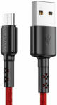 Vipfan USB-Micro USB kábel Vipfan X02, 3A, 1.8m (piros) (X02MK-1-8m-red-)