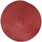 DECORIS Tányéralátét 38 cm, piros, fonott (40101553)