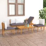 vidaXL Set mobilier de grădină cu perne, 4 piese, lemn masiv acacia (3087010) - maryon