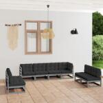 vidaXL Set mobilier de grădină cu perne, 8 piese, lemn masiv de pin (3076481) - maryon