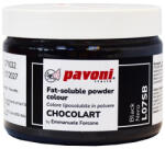 Pavoni Colorant Alimentar Liposolubil Pudra, CHOCOLART Negru fara E171, 40 g - Azo Free (L07SB)