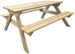 vidaXL Masă de picnic, 150 x 135 x 71, 5 cm, lemn (41725) - maryon