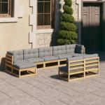 vidaXL Set mobilier de grădină cu perne, 9 piese, lemn masiv de pin (3077134) - maryon